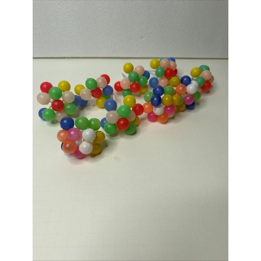 Vintage Cake Topper Lot Festive Balloon Clusters 10 Pcs Retro